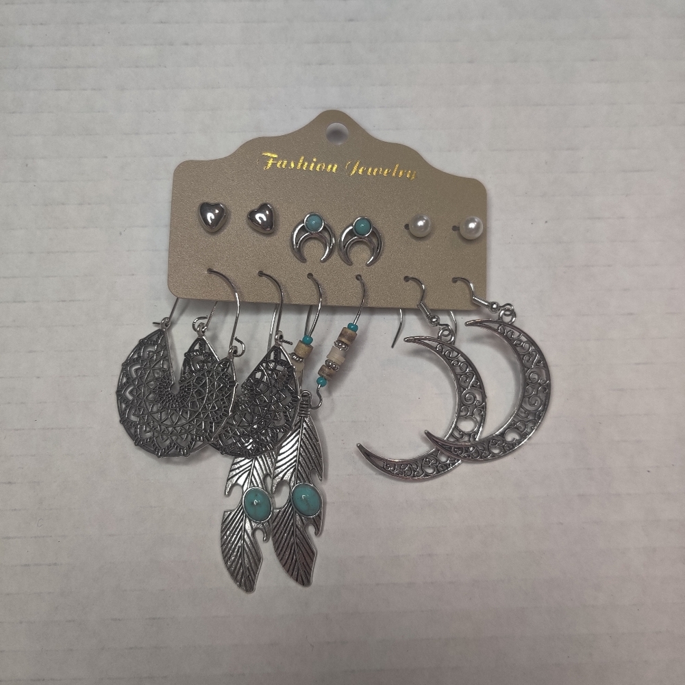 6 pc set Fashion Earrings Boho Style
